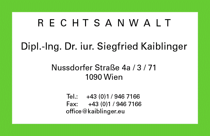 Logo Rechtsanwalt DI Dr. Siegfried Kaiblinger